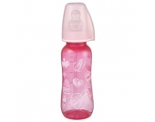 nip Babyflasche Trendy PP 250ml Girl mit Anti-Koliksauger Silikon Milch Gr. 1 Elefant - lila - Gr.125ml-250ml